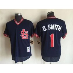 Cheap Ozzie Smith Cardinals Jersey From China Navy throwback #1