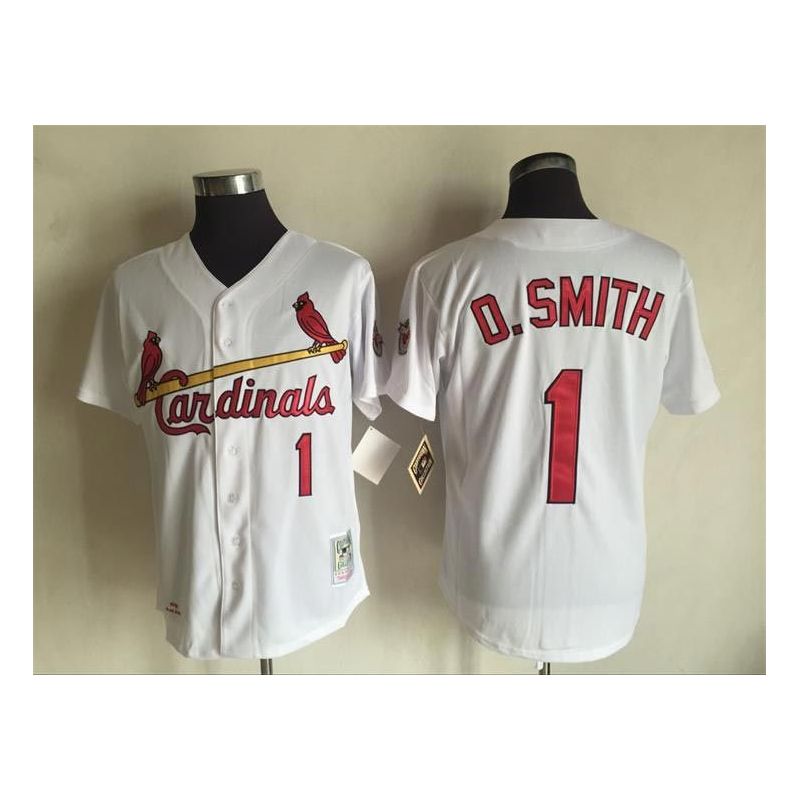 Cheap Ozzie Smith Cardinals Jersey From China White throwback #1 Cheap Ozzie Smith Cardinals Jersey From China White throwback #1