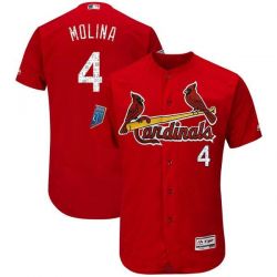 Cheap Yadier Molina Cardinals Jersey From China Red Flex Base 2018 Spring Training #4