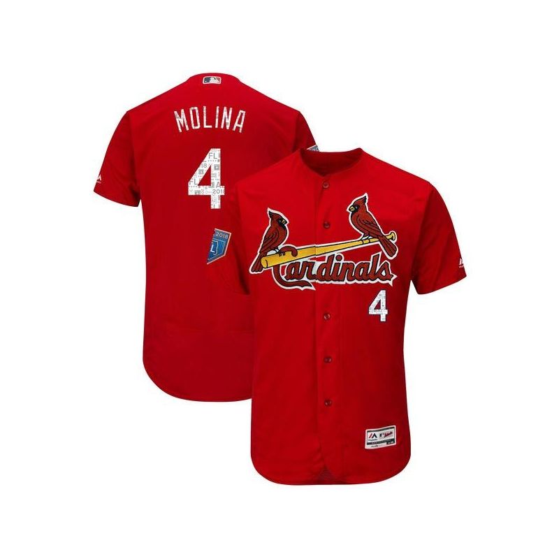 Cheap Yadier Molina Cardinals Jersey From China Red Flex Base 2018 Spring Training #4
