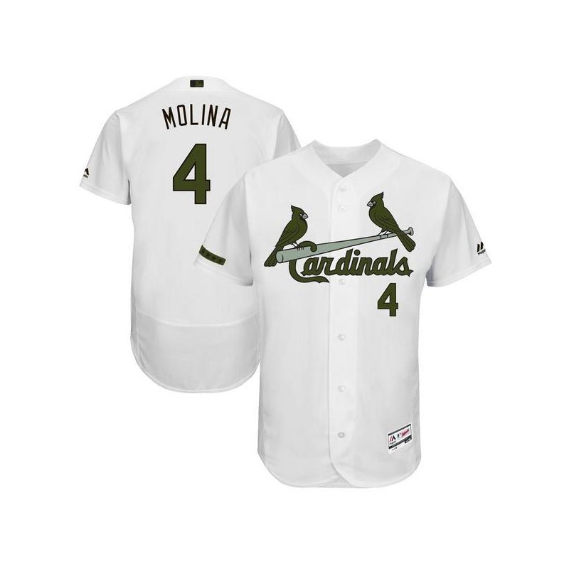 Cheap Yadier Molina Cardinals Jersey From China White Memorial Day #4 Cheap Yadier Molina Cardinals Jersey From China White Memorial Day #4