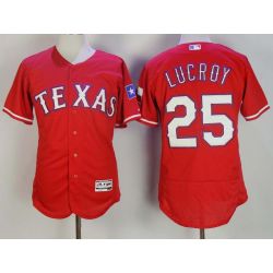 Cheap Jonathan Lucroy Rangers Jersey From China Red Flex Base #25