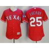 Cheap Jonathan Lucroy Rangers Jersey From China Red Flex Base #25