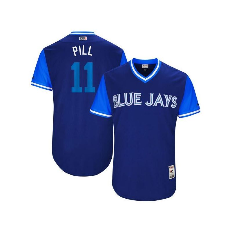 Cheap Kevin Pillar Nickname PILL Blue Jays Jersey From China Little League Weekend #11