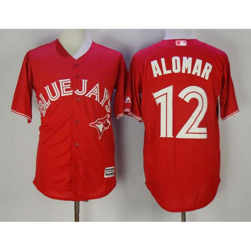 Cheap Roberto Alomar Blue Jays Jersey From China Red Cool Base #12