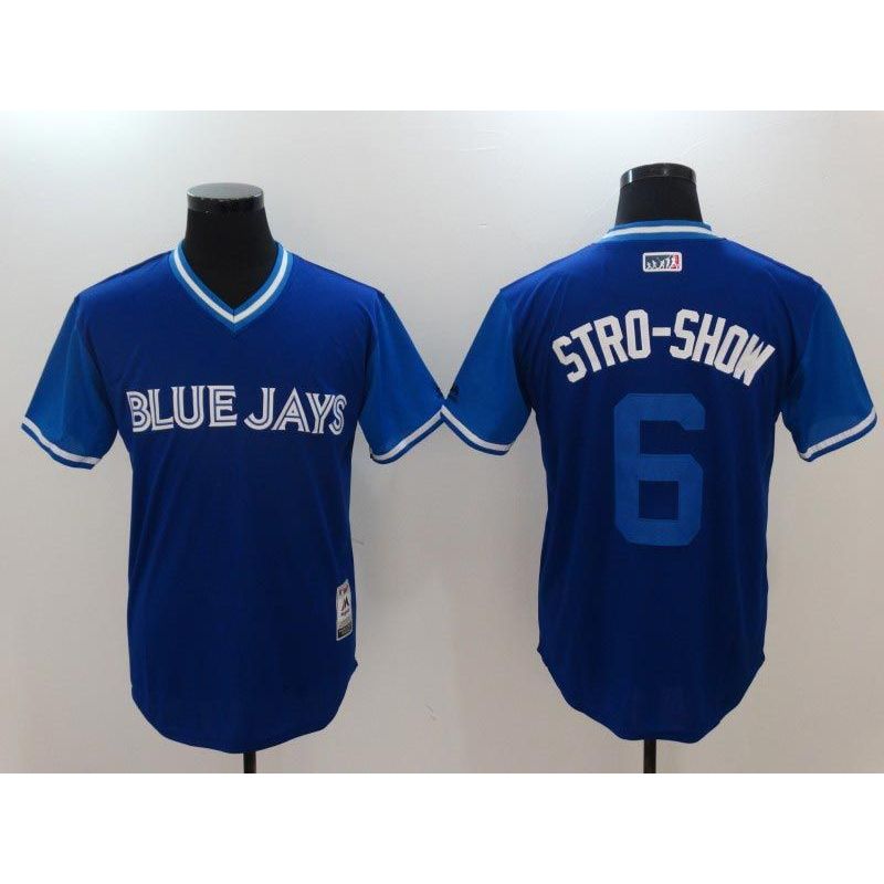 Cheap Marcus Stroman Nickname STRO-SHOW Blue Jays Jersey From China Little League Weekend #6