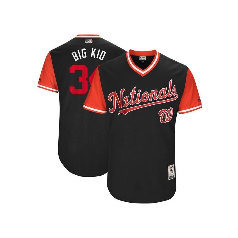 Cheap Bryce Harper Nickname BIG KID Nationals Jersey From China Little League Weekend #34