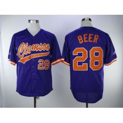 Cheap Seth Beer Clemson Tigers Jersey From China Purple #28