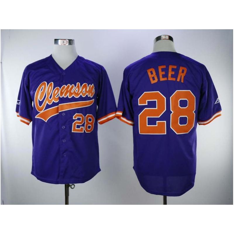 Cheap Seth Beer Clemson Tigers Jersey From China Purple #28