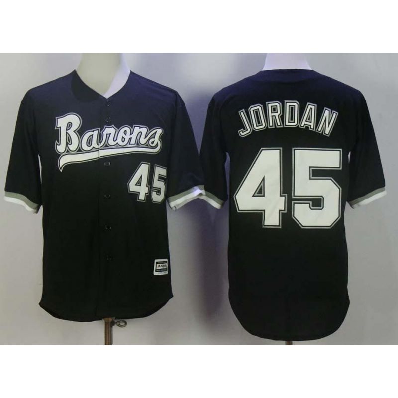 Cheap Michael Jordan Birmingham Barons Jersey From China Black #45 Cheap Michael Jordan Birmingham Barons Jersey From China Black #45