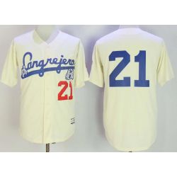 Cheap Roberto Clemente Cangrejeros de Santurce Jersey From China Cream #21