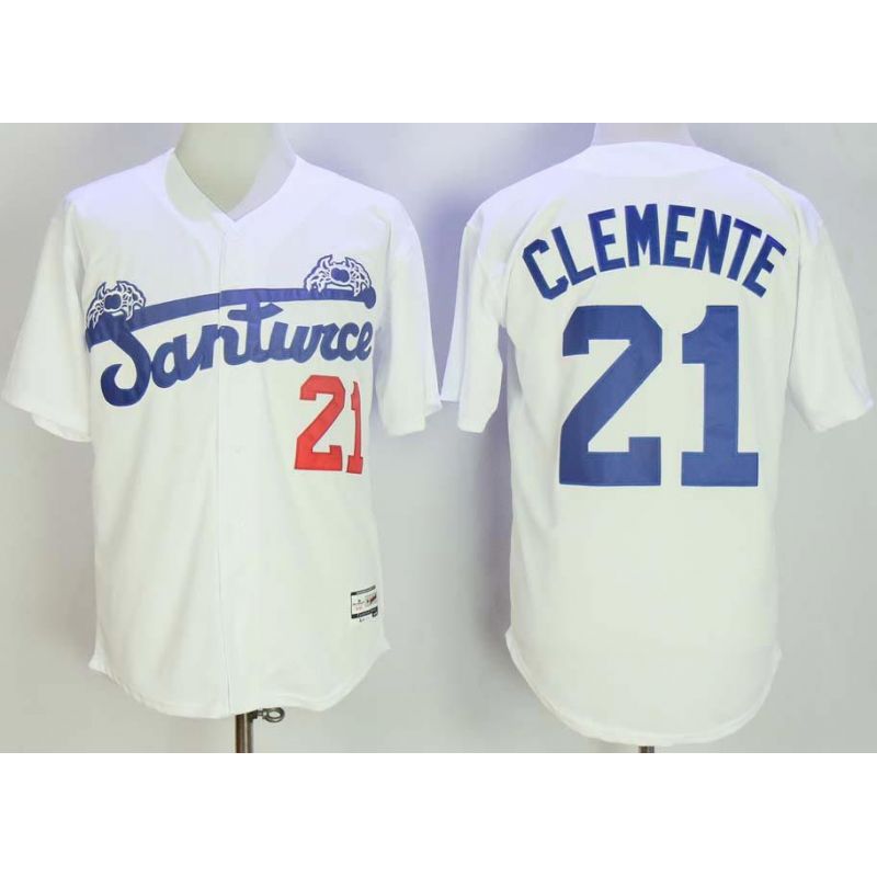 Cheap Roberto Clemente Cangrejeros de Santurce Jersey From China White #21 Cheap Roberto Clemente Cangrejeros de Santurce Jersey From China White #21