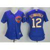 Cheap Kyle Schwarber Cubs Women Jersey From China Blue #12