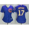 Cheap Kris Bryant Cubs Women Jersey From China Blue #17