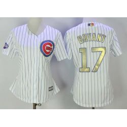 Cheap Kris Bryant Cubs Women Jersey From China White #17