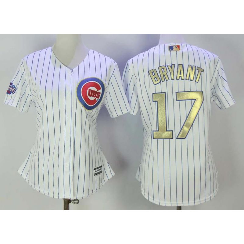 Cheap Kris Bryant Cubs Women Jersey From China White #17