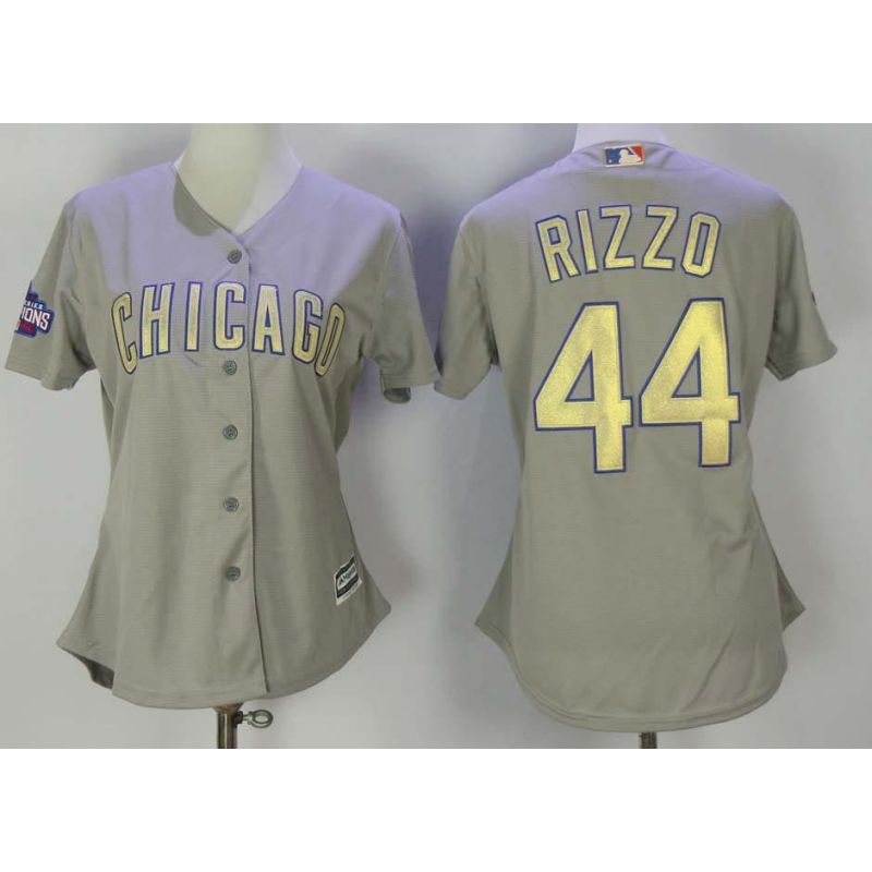 Cheap Anthony Rizzo Cubs Women Jersey From China Grey #44