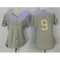 Cheap Javier Baez Cubs Women Jersey From China Grey #9