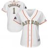 Cheap Rookie Correa Astros Women Jersey From China White Gold Program for World Series Champions #1