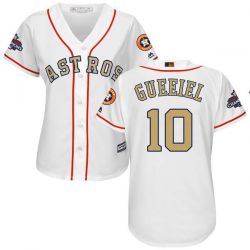 Cheap Yuli Gurriel Astros Women Jersey From China White Gold Program for World Series Champions #10