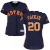 Cheap Preston Tucker Astros Women Jersey From China Blue Gold Program for World Series Champions #20