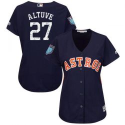 Cheap Jose Altuve Astros Women Jersey From China Blue 2018 Spring Training #27