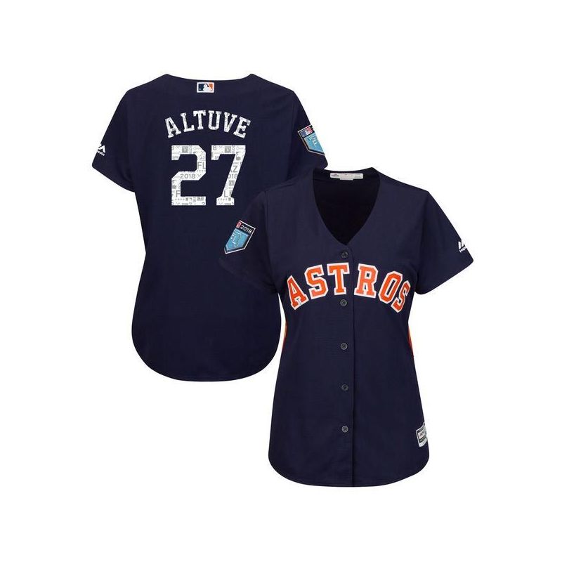 Cheap Jose Altuve Astros Women Jersey From China Blue 2018 Spring Training #27