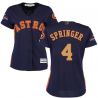 Cheap George Springer Astros Women Jersey From China Blue Gold Program for World Series Champions #4