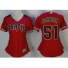 Cheap Randy Johnson Diamondbacks Women Jersey From China Red #51