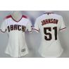 Cheap Randy Johnson Diamondbacks Women Jersey From China White #51