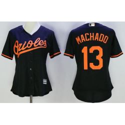 Cheap Manny Machado Orioles Women Jersey From China Black #13