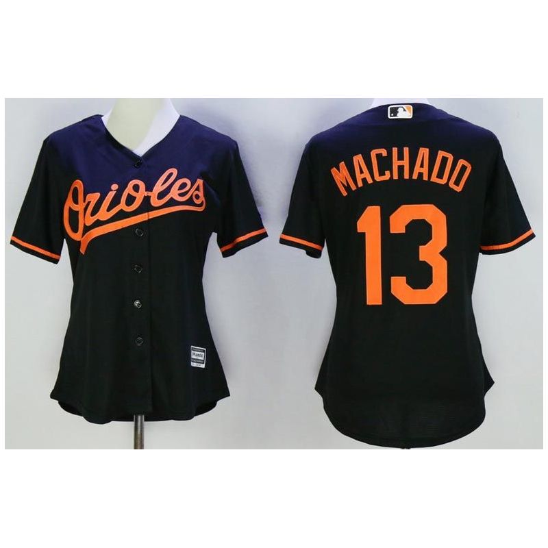 Cheap Manny Machado Orioles Women Jersey From China Black #13