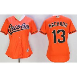 Cheap Manny Machado Orioles Women Jersey From China Orange #13