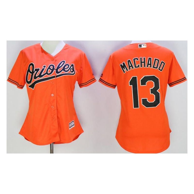 Cheap Manny Machado Orioles Women Jersey From China Orange #13