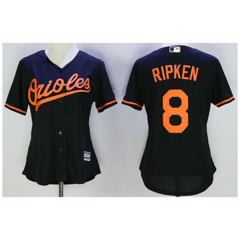 Cheap Cal Ripken Orioles Women Jersey From China Black #8