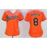 Cheap Cal Ripken Orioles Women Jersey From China Orange #8