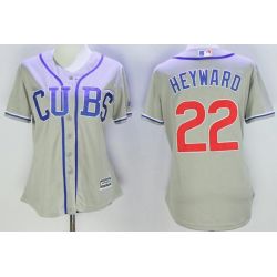 Cheap Jason Heyward Cubs Women Jersey From China Gray CUBS #22