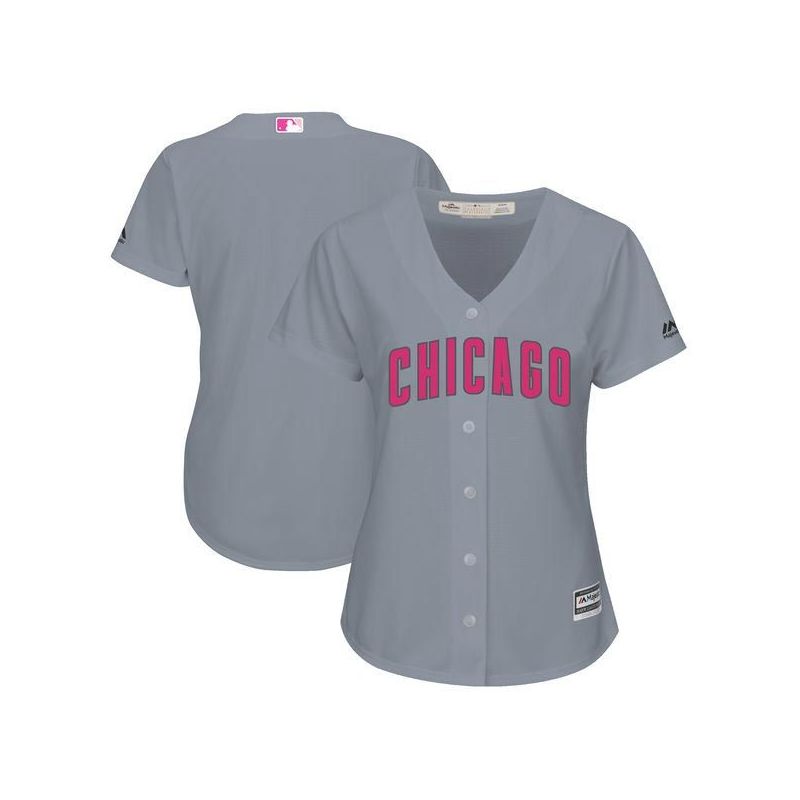 Cheap Women Chicago Cubs Jersey From China Blank Gray Mothers Day