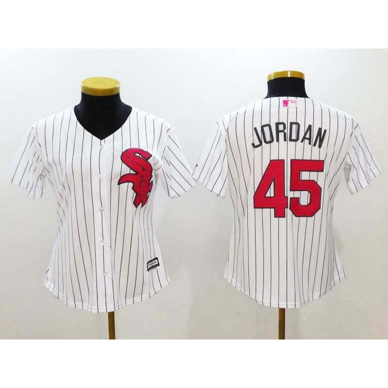 Cheap Michael Jordan White Women Jersey From China Sox White Mothers Day #45