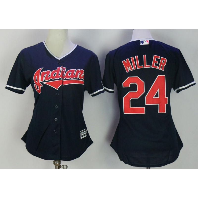 Cheap Andrew Miller Indians Women Jersey From China Blue #24