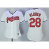 Cheap Corey Kluber Indians Women Jersey From China White #28