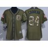 Cheap Miguel Cabrera Tigers Women Jersey From China Olive Salute TO Service #24