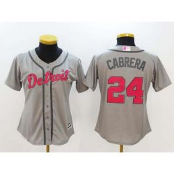 Cheap Miguel Cabrera Tigers Women Jersey From China Gray Mothers Day #24