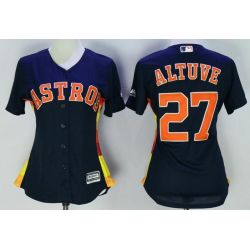 Cheap Jose Altuve Astros Women Jersey From China Blue #27