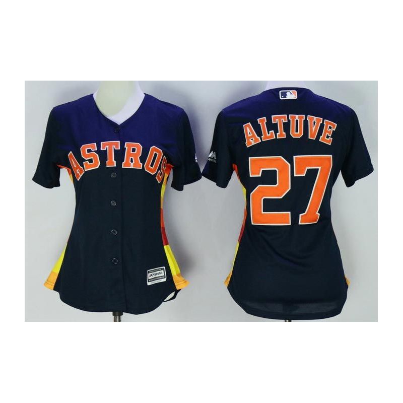 Cheap Jose Altuve Astros Women Jersey From China Blue #27