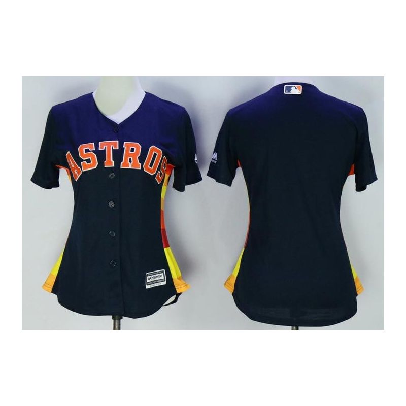 Cheap Women Houston Astros Jersey From China Blank Blue