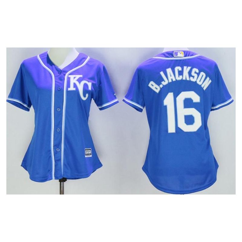 Cheap Bo Jackson Royals Women Jersey From China Royal Blue #16