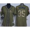 Cheap Eric Hosmer Royals Women Jersey From China Olive Salute TO Service #35