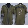 Cheap Mike Moustakas Royals Women Jersey From China Olive Salute TO Service #8