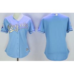 Cheap Women Royals Jersey From China Blank Light Blue 2016 champion